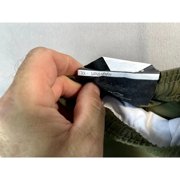 RSQ Shorts XXL Green Pull On Chino Mens Elastic Waist Drawstring Pockets New - Picture 4 of 10